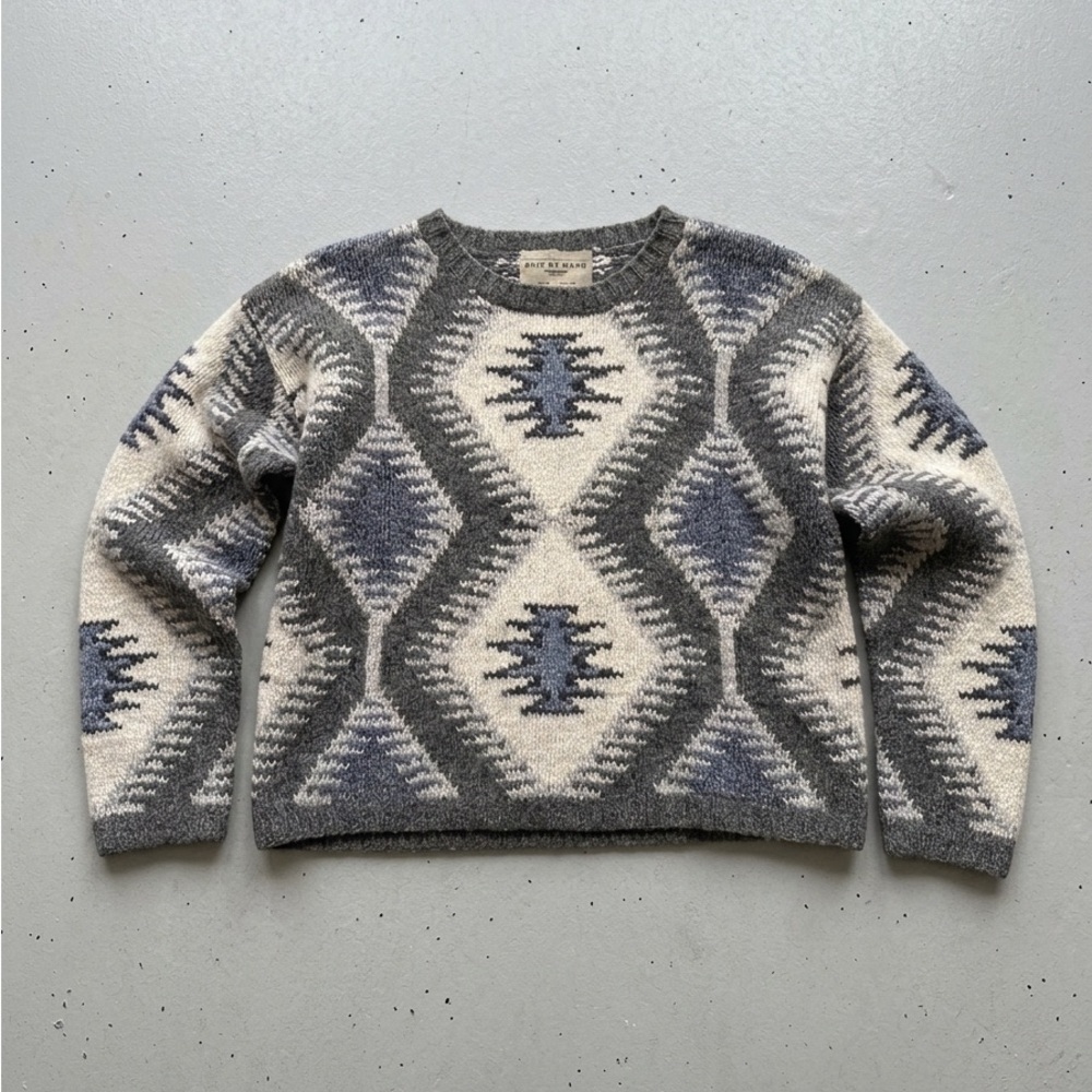 Vintage 80s The Limited America Collection Southwestern Knit Sweater Wool Cotton